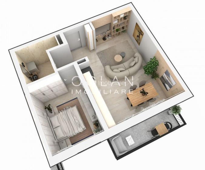 Apartament modern 2 camere cu balcon – Comision 0% - 5