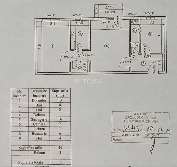 Apartament cu 2 camere, etajul 2/4, zona Podu Ros - 7