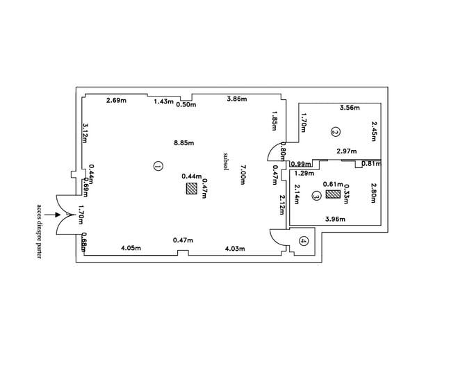 Spațiu comercial 113mp, demisol + parter, zona Blumana