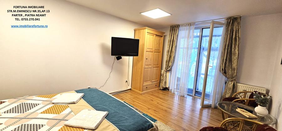 Apartament 1 camera,echipat complet,parter inalt cu balcon,acces exterior,Marate