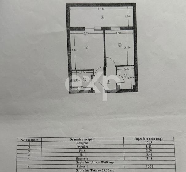Apartament 2 Camere | Etaj 1 | Gata de Mutare