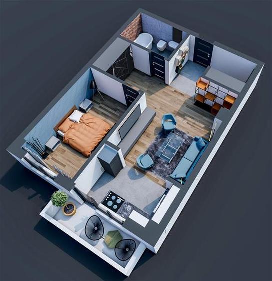 Tva inclus, apartament premium 2 camere 58mp Lidl Bucium