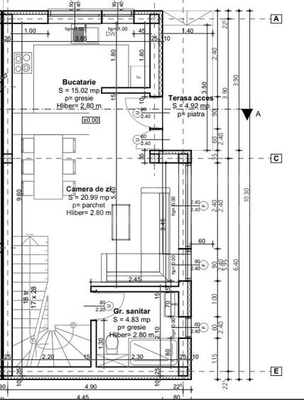 Casa 120 mp, teren 125 mp, zona Borhanci