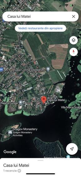 Teren Superb situat pe malul lacului Snagov Silistea langa palatul Ginga