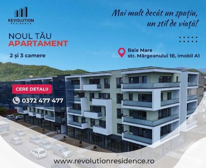 COMISION 0% - Apartamente 2 si 3 camere - Margeanului 1B-A1, Baia Mare