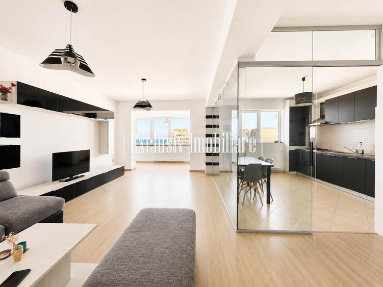 Priveliste Totala la Mare - Apart 90 mp cu 2 camere si 2 bai - Parcare Subterana