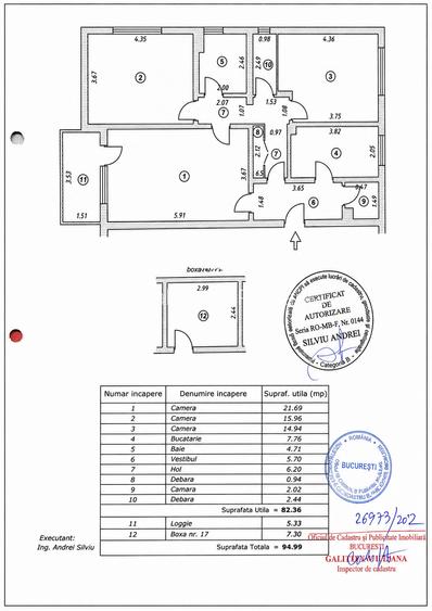 AFI Cotroceni | Bloc H1 | 3 Camere Decomandat | Boxă 7.30 mp - 20