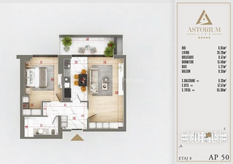 Apartament 2 Camere în Ansamblu Rezidențial Nou | Finisaje de Lux | Comision 0% - 3