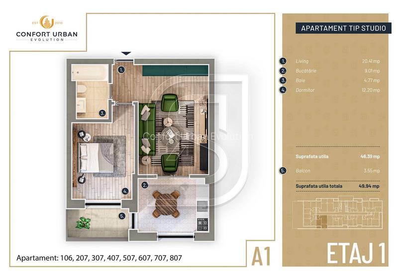 Apartament 2 camere, ansamblu pre-certificat Green Homes, Rahova, Sector 5 - 1