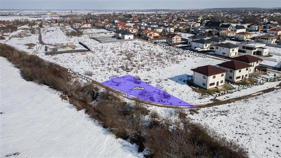 CORBEANCA - PARADISUL VERDE,TEREN 605 MP,DESCHIDERE 63 M,TOATE UTILITATILE