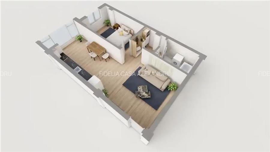 Apartament 2 camere  de vanzare  Valea Lupului, - 2