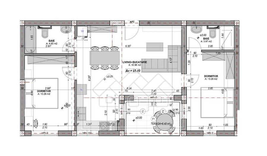 Ap. 3 camere, 2 bai, etaj 1, la cheie - aer conditionat, spatii verzi
