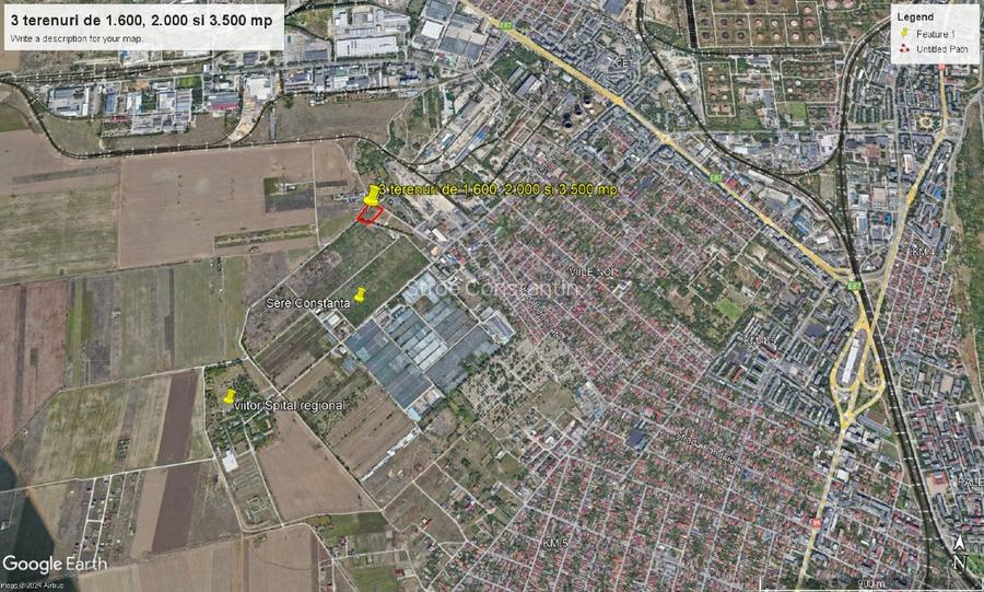 vanzare teren 2.000 mp in Constanta zona Varful cu Dor-Sere - 2