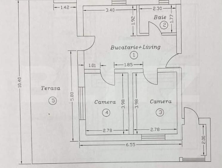 Apartament 3 camere | 45 mp | Terasa si 2 Parcări Incluse