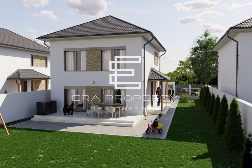 Casă individuală nouă | 4 camere | 3 băi | teren 380 mp | pod 50 mp | Șura Mică