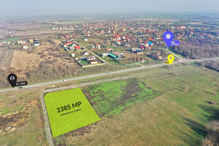 Vanzare | Teren industrial | 2385 MP | Apa Curent Canal | Mosnita Noua