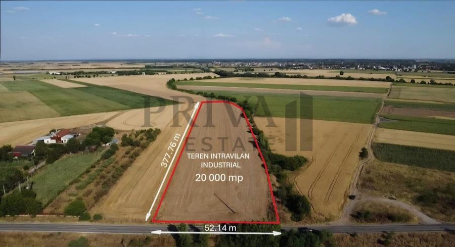 Teren intravilan 20.000 mp, front 52 ml, Sag