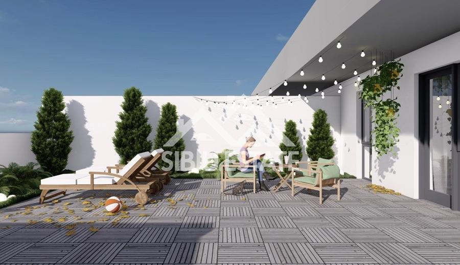 Penthouse Sibiu 4 camere, 2 bai terasa mare vedere panoramica