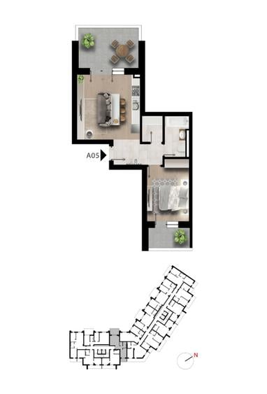Apartament 2 camere , faza 5 Maniu 141