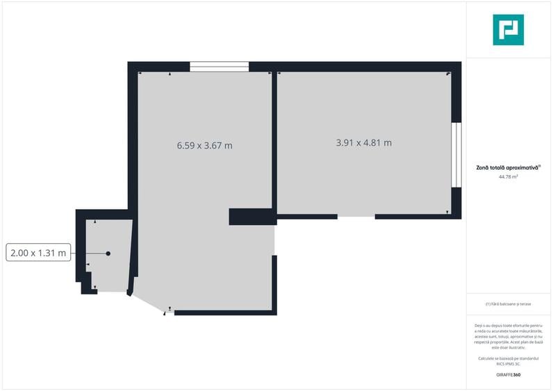 Apartament pasiv la casă de vânzare zona Pârneava