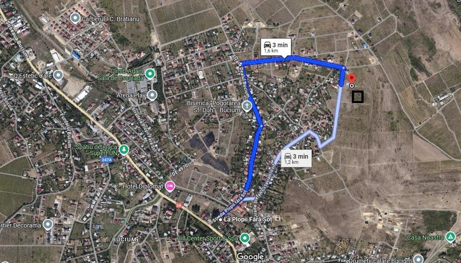 Bucium str Teascului lot 500mp intravilan  utilitati aproape