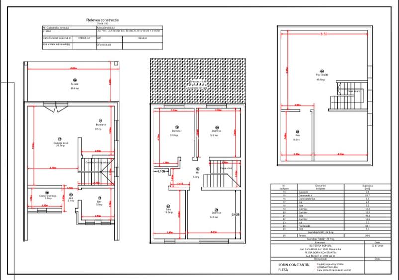 Duplex 1/2 - P+1+M, 160 mpU+terasa, 3 bai, 290 mpT - VANZATOR p. fiz, COMISION 0 - 3