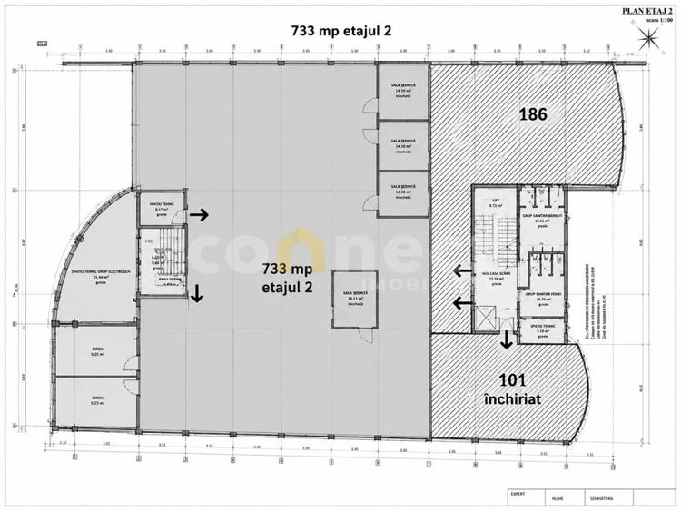 Spatiu de birouri de închiriat | SU 733 mp | Ultracentral
