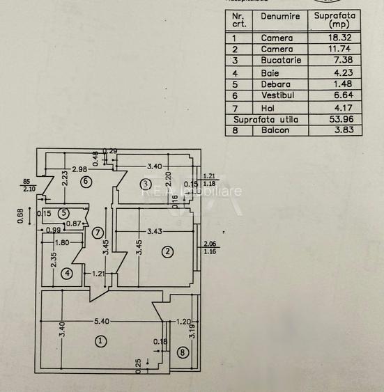 2 camere Ozana decomandat, et. 2, an 1979, 58 mp - 10