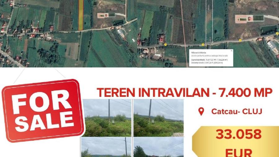 Teren intravilan - 7.400 mp, Catcau