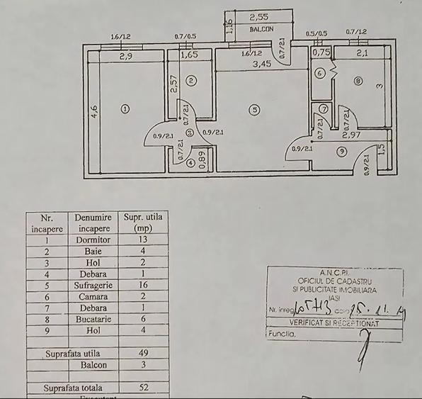 Apartament cu 2 camere, etajul 2/4, zona Podu Ros