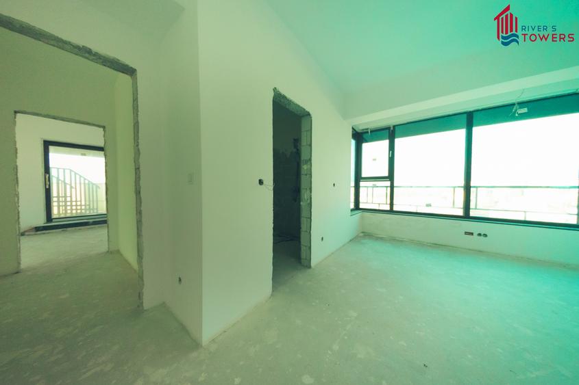 RIVER"S TOWERS - Penthouse finalizat si intabulat, se vinde la alb
