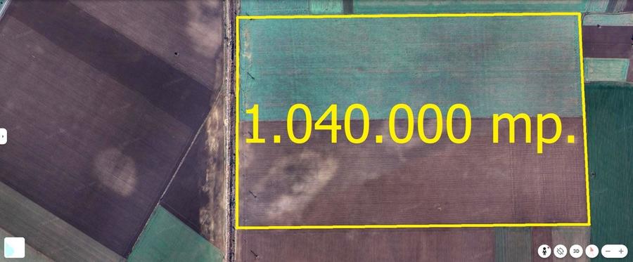 Unicat ! MOVILITA, la 800 m. fata de DN2 (E85) 104 Ha. teren agricol