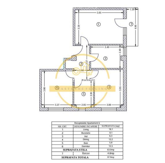 Apartament cu 3 camere/ 68 mp/ zona Miroslava - 8
