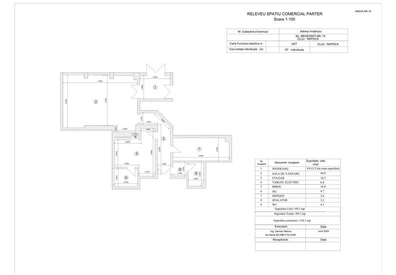 Spatiu Comercial stradal Jud. CLUJ, Str. Mehedinți Nr. 74 Preț negociabil