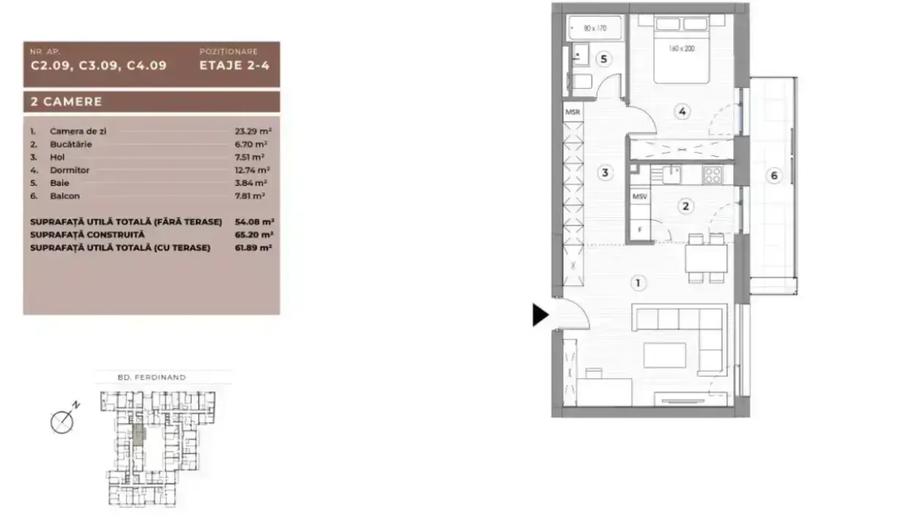 Apartament Lux 2 Camere Ferdinand I Central I Investitie