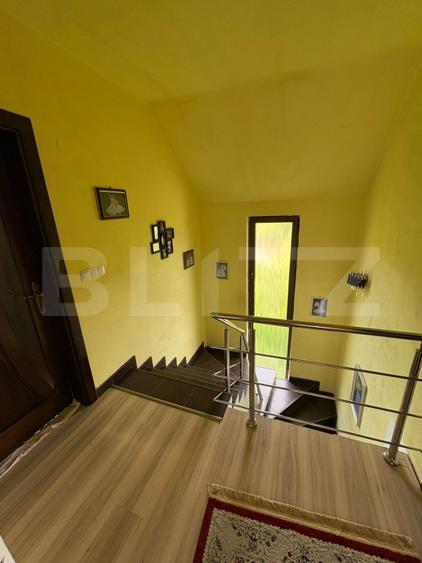 Casă de vânzare 140 mp, 5 ari teren, garaj interior – zona Pensiunea Morariu