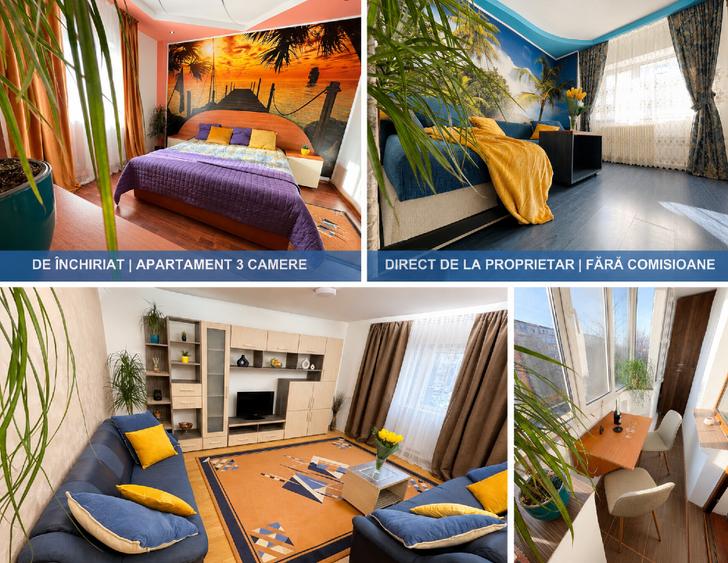Închiriere apartament 3 camere - atmosferă de vacanță, aproape de centru