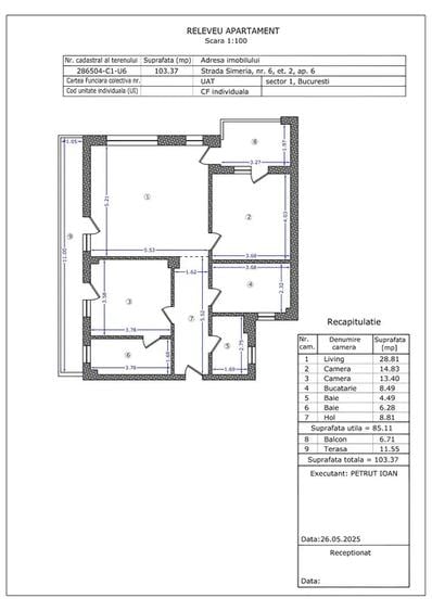 Apartament 3 Camere Aviatiei/ Baneasa | Decomandat | Bucatarie Inchisa