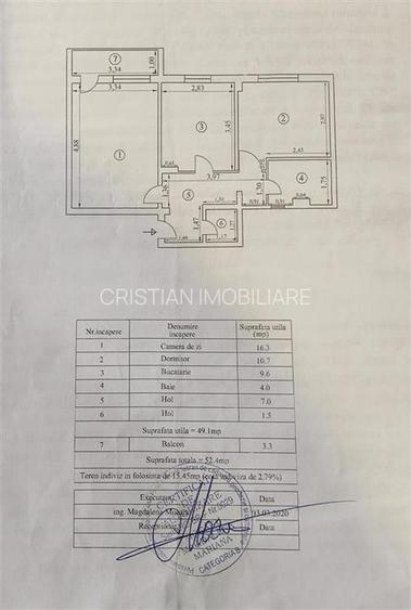 2 camere etaj 3, confort 1 decomandat, Progresu - Jandarmerie