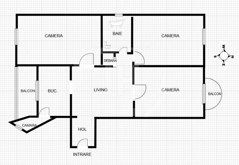Apartament 4 camere, etaj intermediar, cartier Marasti