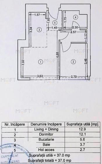 Apartament 2 camere Up-Site vis a vis Promenada nu se adauga TVA - 16