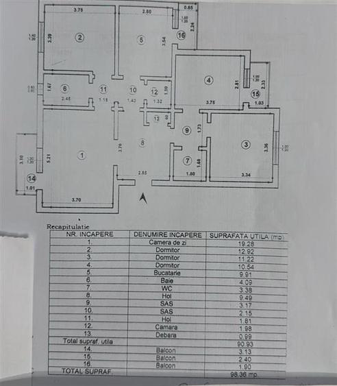 Apartament 4 camere zona Zimbru - Tigarete