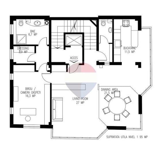Spatiu de birouri 4 camere 200 mp Bucuresti Domenii