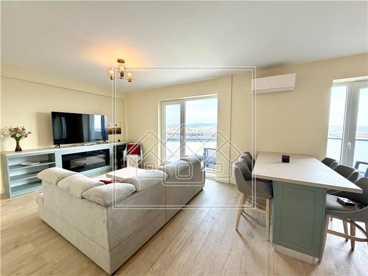 Penthouse nou - 87 mp utili, terasa 100 mp - mobilat si utilat modern