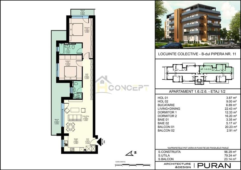 Pipera stradal, 3 camere,  finisaje premium - 11