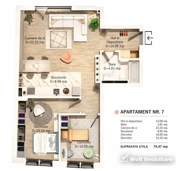 Proiect NOU | Apartamente de 2,3 si 4 camere | Centru - Parcul Central