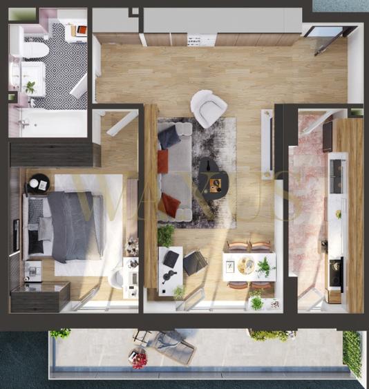 Apartament semifinisat - 2 camere I 59mp I Terasa I Garaj - Fabricii