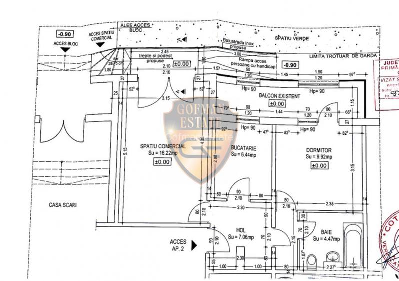 3 camere, Bratianu Palas Pompieri decomandat, parcare, centrala gaze, A/C parter - 22