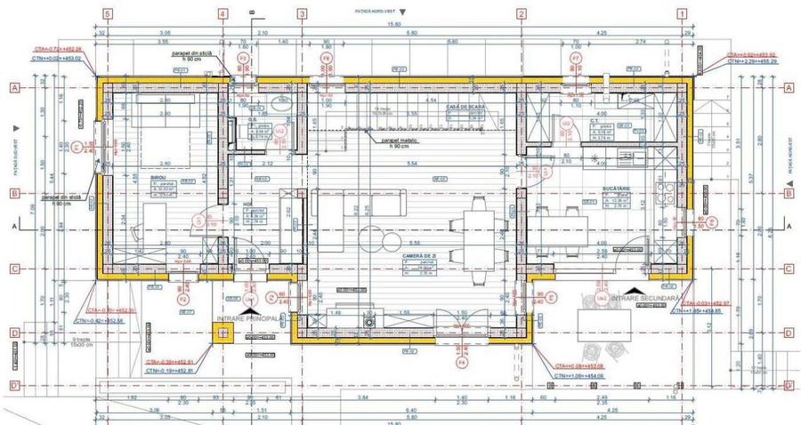 Casa individuala 4 camere semifinisata, 500mp teren, materiale premium