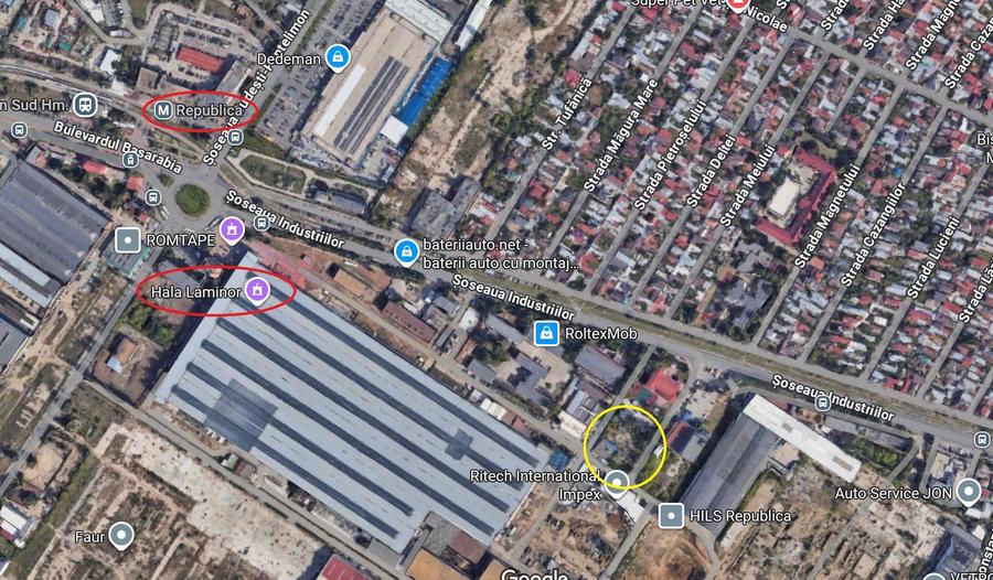 2000 mp | Langa Hala Laminor | Metrou Republica | Sector 3